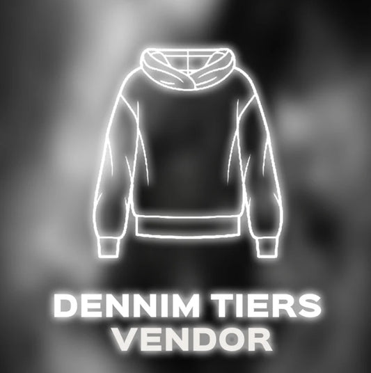 Dennim Tear Hoodie Vendor *PASSlNG*